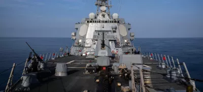 FILE - View of the U.S.S. Gravely (DDG 107) destroyer, Feb. 13, 2024. (AP Photo/Bernat Armangue, File)