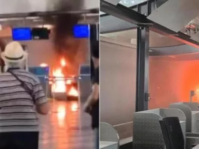 letališče Milano požar