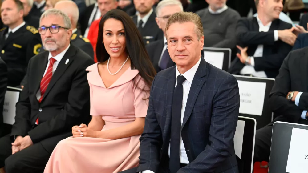 Tina Gaber Robert Golob 09.05.2025 - Slavnostna seja mestnega sveta Mestne občine Ljubljana ob prazniku Ljubljane FotoNik Erik Neubauer