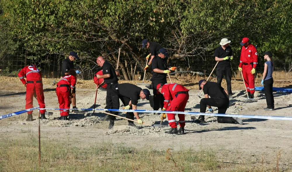 A view of the scene in Kos, Greece, as officers from South Yorkshire Police continue excavations in relation to the missing toddler Ben Needham.,Image: 301131136, License: Rights-managed, Restrictions:, Model Release: no / Foto: Profimedia