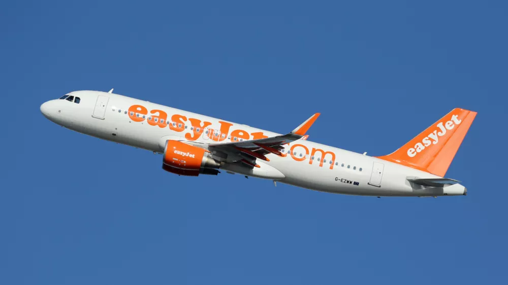 Barcelona, Spain - December 11, 2014: An easyJet Airbus A320 with the registration G-EZWW taking off from Barcelona Airport (BCN). EasyJet is a British low-cost airline with its headquarters near London and some 240 planes in operation.