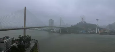 A view of Halong Bay is seen as Tropical Storm Wipha approaches, in Quang Ninh province, Vietnam, July 22, 2025. REUTERS/Thinh Nguyen