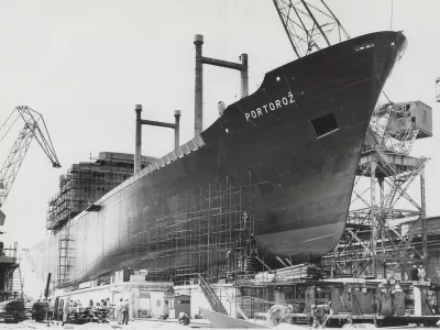 Ladja Portorož, ki so jo zgradili v Pulju v ladjedelnici Uljanik / Foto: Arhiv Pomorskega Muzeja Sergej Mašera Piran