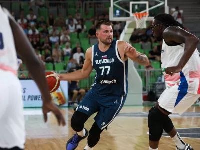 - Luka Dončič,- 20.08.2025. - Pripravljalna tekma v košarki Slovenija - Velika Britanija pred odhodom na Evropsko prvenstvo na Poljskem.//FOTO: Bojan Velikonja