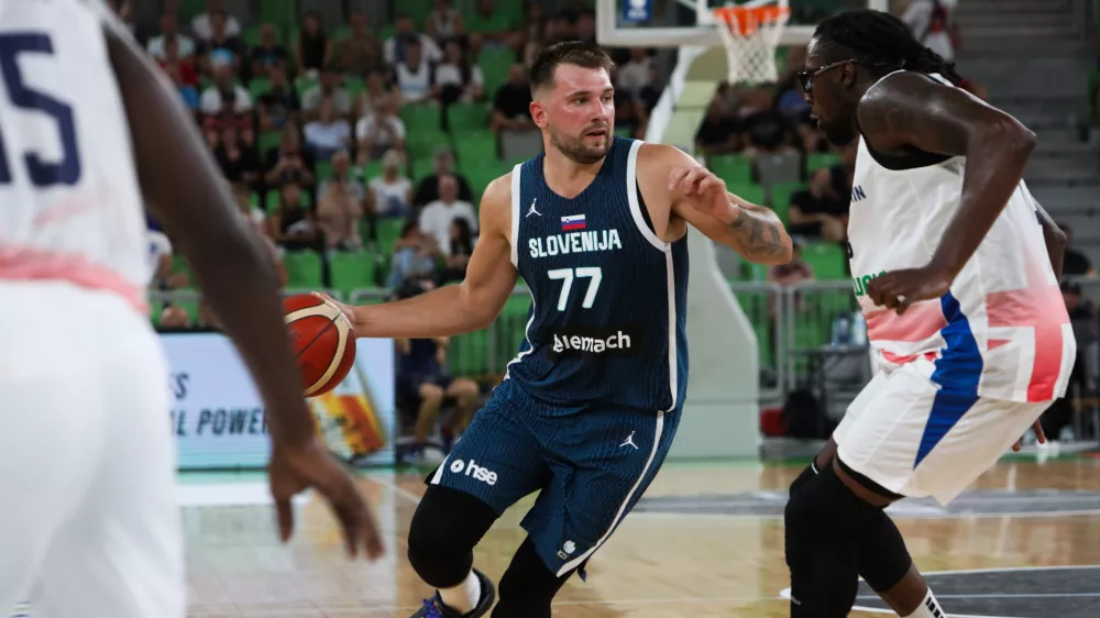 - Luka Dončič,- 20.08.2025. - Pripravljalna tekma v košarki Slovenija - Velika Britanija pred odhodom na Evropsko prvenstvo na Poljskem.//FOTO: Bojan Velikonja