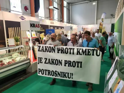 Sejem Agra, protest živinorejcev. Foto: KGZS