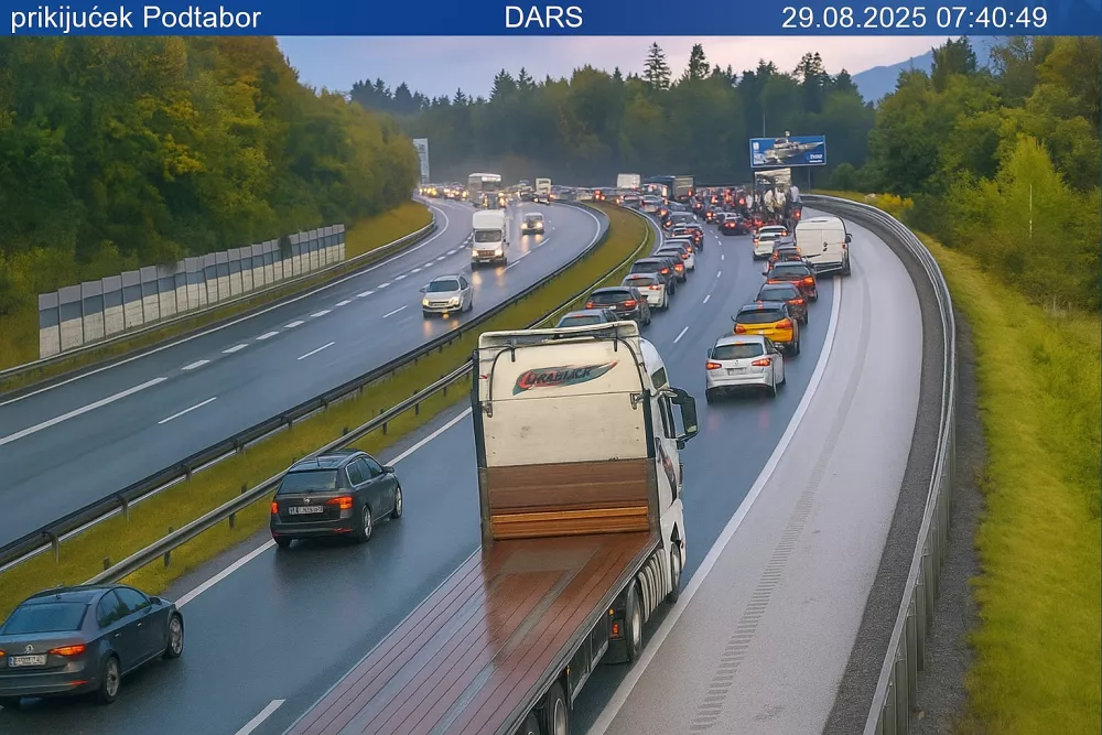 Nesreča na gorenjski avtocesti.