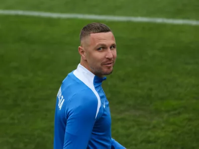 - Jasmin Kurtič,- 07.10.2024. - Tiskovna konferenca in trening slovenske nogometne reprezentance pred tekmo Konferenčne lige z Norveško.//FOTO: Bojan Velikonja