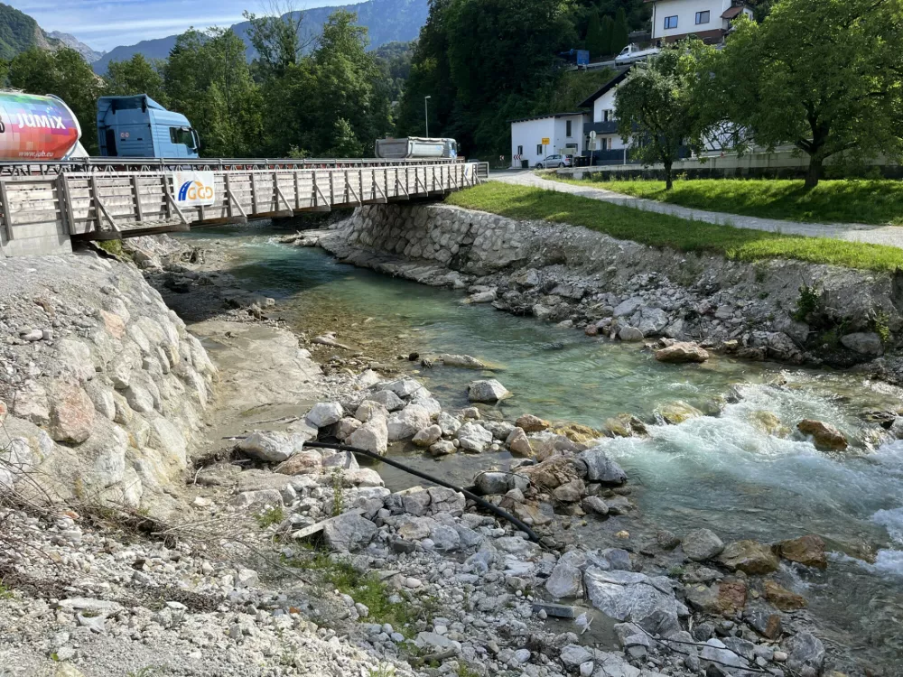 začasni most Kamniška Bistrica Stahovica