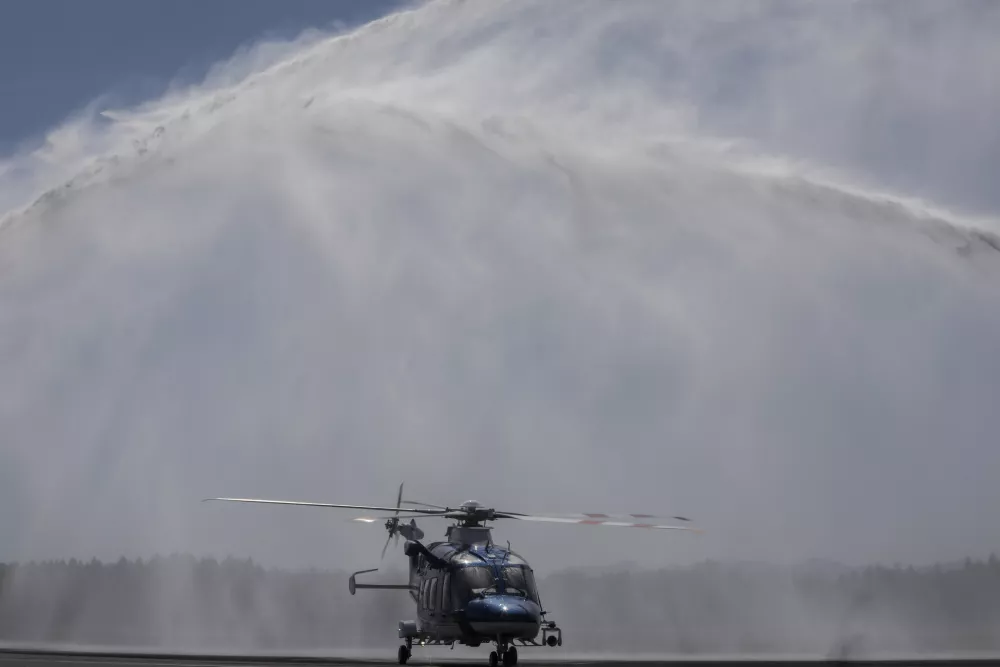 - novi policijski helikopter AW 169 - - 14.04.2022 – POLICIJA - Letalska policijska enota LPE Brnik - predaja novega večnamenskega policijskega helikopterja AgustaWestland AW 169, //FOTO: Jaka Gasar