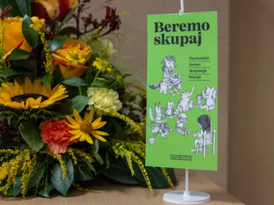 Ljubljana, dvorana Knjiznice Otona Zupancica.Novinarska konferenca ob zacetku Nacionalnega meseca skupnega branja 2025.