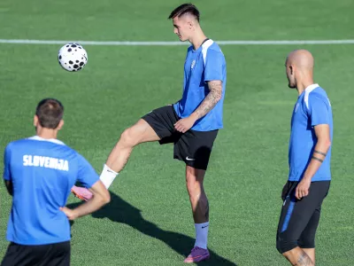 Benjamin Šeško- 01.09.2025 - nogomet - trening slovenske nogometne reprezentance, Brdo pri Kranju//FOTO: Jaka Gasar