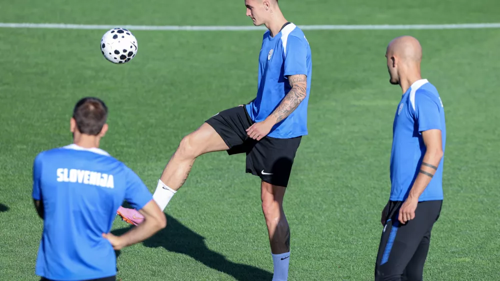 Benjamin Šeško- 01.09.2025 - nogomet - trening slovenske nogometne reprezentance, Brdo pri Kranju//FOTO: Jaka Gasar