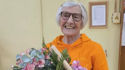 Društva Šola zdravja – Dravlje, stoletnica Vida Matić / Foto: Milan Kočar