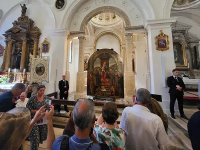 Piran vrnitev slike Vittore Carpaccio / Foto: Katja Gleščič 