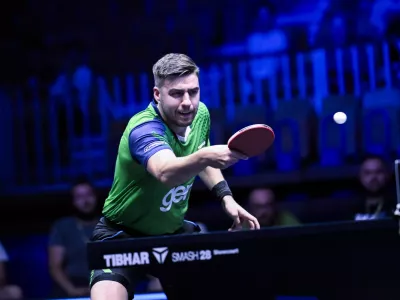 22.06.2025 - polfinale: Darko Jorgić VS Felix Lebrun, domači namiznoteniški turnir WTT Star Contender v Ljubljani FOTO: Nik Erik Neubauer