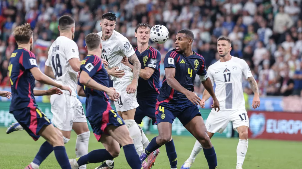 Benjamin Šeško- 05.09.2025 - nogomet - prvi krog kvalifikacij za SP - Slovenija: Švedska//FOTO: Jaka Gasar