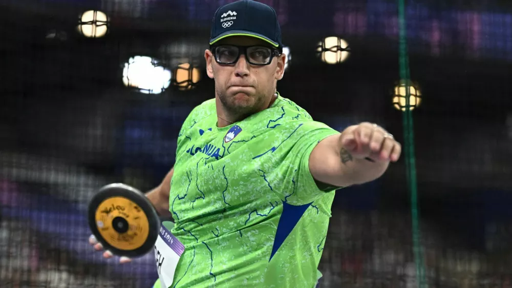 Paris 2024 Olympics - Athletics - Men's Discus Throw Final - Stade de France, Saint-Denis, France - August 07, 2024. Kristjan Ceh of Slovenia in action. REUTERS/Dylan Martinez