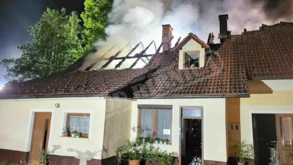 Požar v Ribnici. / Foto: Foto: Gasilska Enota Ribnica