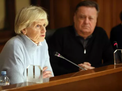 Antonija Poplas Susič, direktorica Zdravstvenega doma ZD Ljubljana- 17.01.2023 – Mestna občina Ljubljana (MOL) - novinarska konferenca ljubljanskega župana Zorana Jankovića, na kateri je predstavil novi vodji oddelka za zdravje in socialno varstvo ter službe za lokalno samoupravo,//FOTO: Tomaž Skale