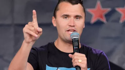 FILE PHOTO: Charlie Kirk speaks on day 3 of the Republican National Convention at the Fiserv Forum in Milwaukee, Wisconsin, U.S., July 17, 2024. REUTERS/Cheney Orr/File Photo/File Photo
