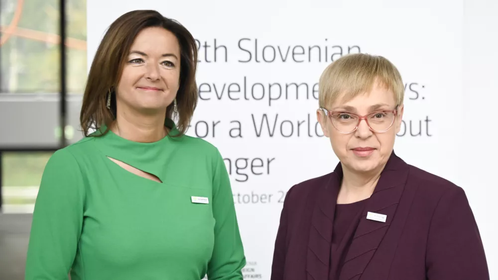 podpredsednica vlade in ministrica za zunanje in evropske zadeve Tanja FajonNataša Pirc Musar21.10. 2024 Slovenski humanitarni forum in mednarodna konferenca v okviru Slovenskih razvojnih dniFOTO: Nik Erik Neubauer