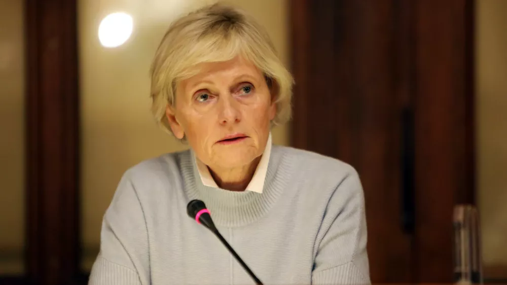 Antonija Poplas Susič, direktorica Zdravstvenega doma ZD Ljubljana- 17.01.2023 – Mestna občina Ljubljana (MOL) - novinarska konferenca ljubljanskega župana Zorana Jankovića, na kateri je predstavil novi vodji oddelka za zdravje in socialno varstvo ter službe za lokalno samoupravo,//FOTO: Tomaž Skale