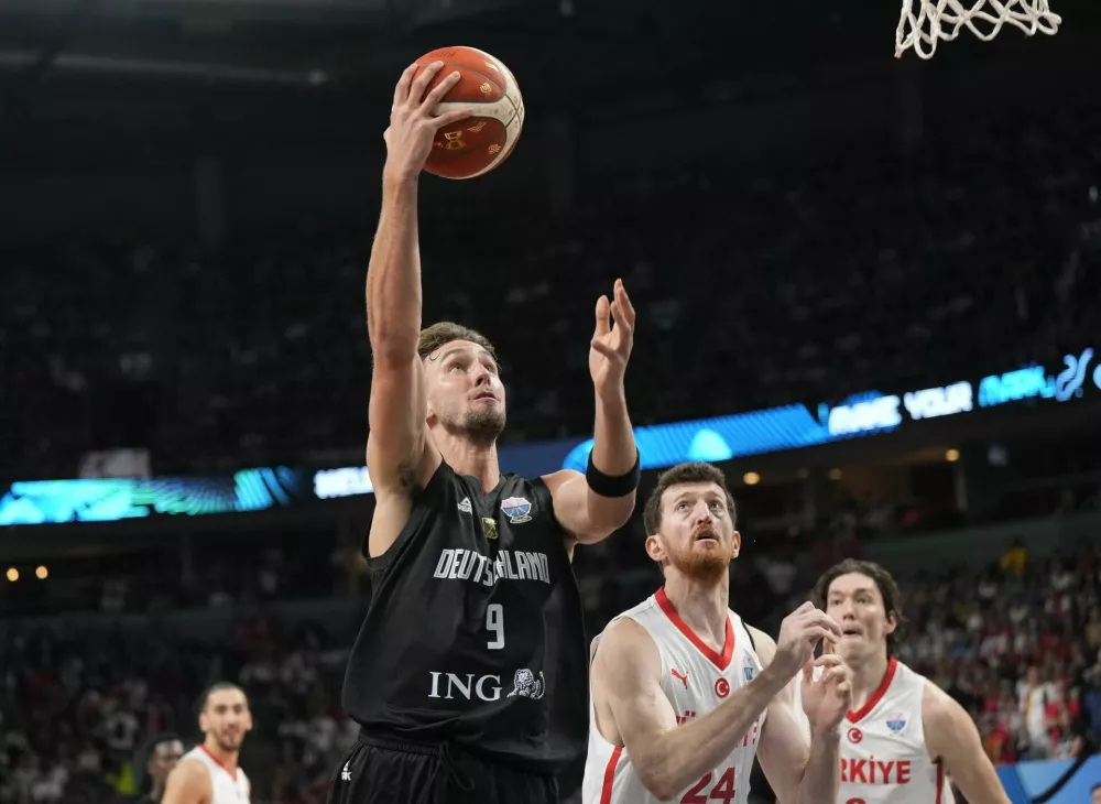 Basketball - FIBA EuroBasket 2025 - Final - Turkey v Germany - Xiaomi Arena, Riga, Latvia - September 14, 2025 Germany's Franz Wagner in action REUTERS/Ints Kalnins