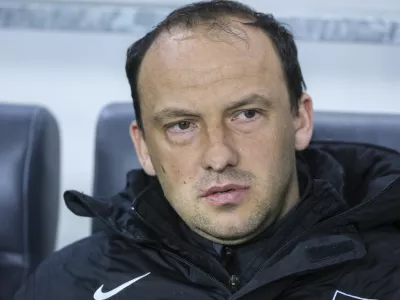 ﻿trener NK Olimpija Darko Karapetrović   - nogomet - Olimpija: Maribor, Prva liga - 22. krog:   //FOTO: Jaka Gasar