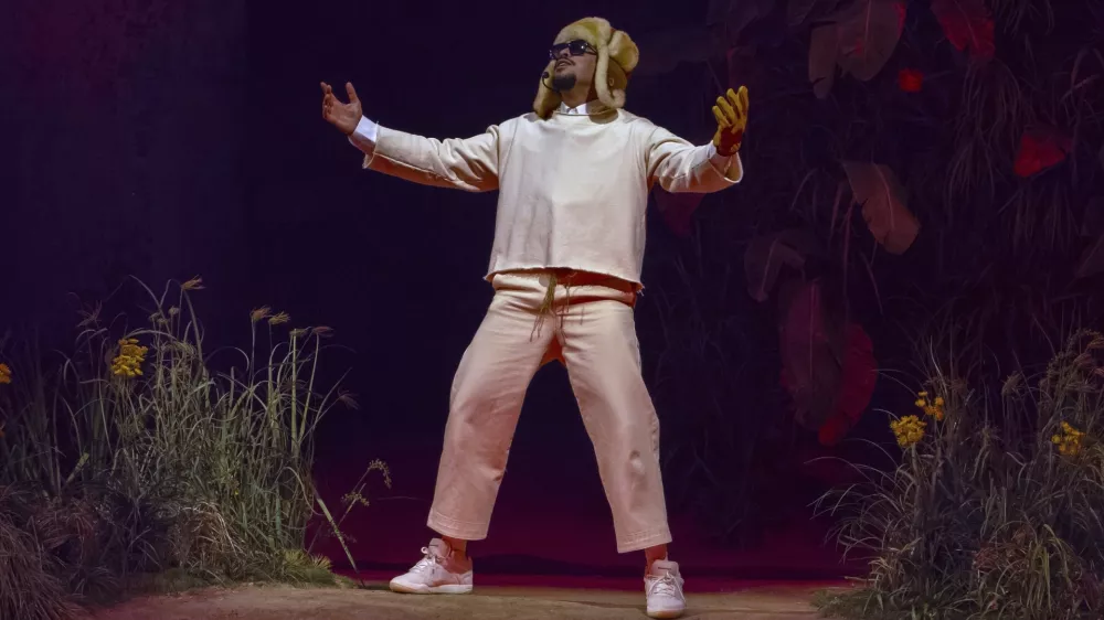 FILE - Bad Bunny performs during his first show of his 30-date concert residency at the Coliseo de Puerto Rico José Miguel Agrelot, in San Juan, Puerto Rico, July 11, 2025. (AP Photo/Alejandro Granadillo, File)