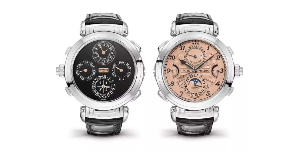 Patek Philippe Grandmaster Chime Ref. 6300A-010 ima dve številčnici, tako da hrbtne strani v bistvu ne pozna. / Foto: Christie's