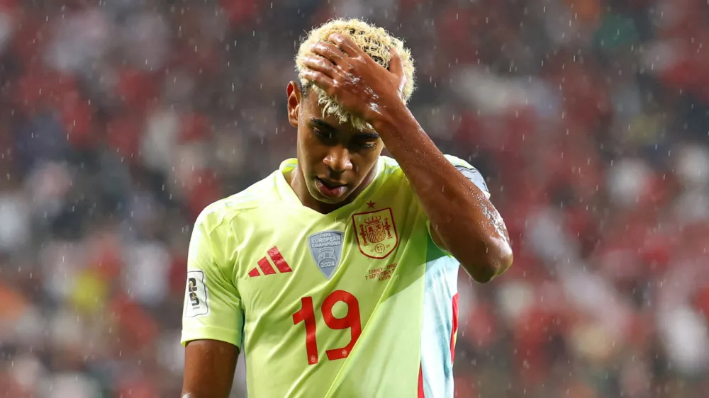FILE PHOTO: Soccer Football - World Cup - UEFA Qualifiers - Group E - Turkey v Spain - Konya Buyuksehir Arena, Konya, Turkey - September 7, 2025 Spain's Lamine Yamal REUTERS/Murad Sezer/File Photo