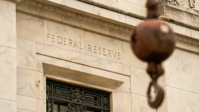 View of the facade as construction continues on the Federal Reserve Board Building, during the Federal Open Market Committee meeting on interest rate policy at the Federal Reserve in Washington, D.C., U.S., September 17, 2025. REUTERS/Ken Cedeno