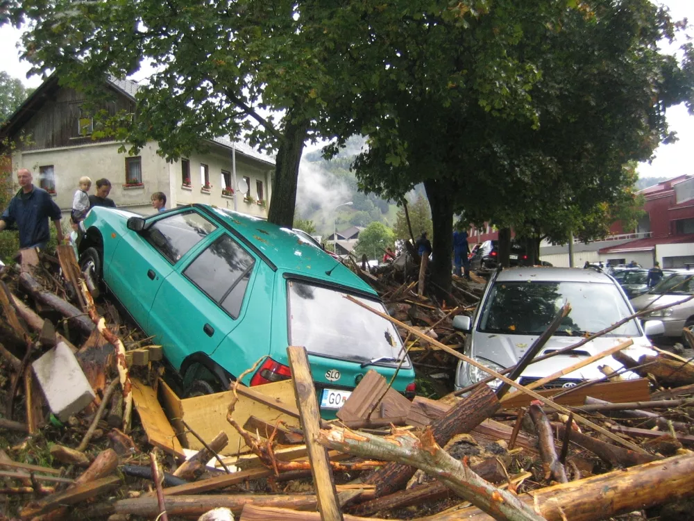 poplave in neurje Železniki
