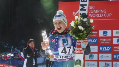 - Eva pinkelnig28.01.2024. - Svetovni pokal v smučarskih skokih za ženske, Ljubno 2024.//FOTO: Bojan Velikonja