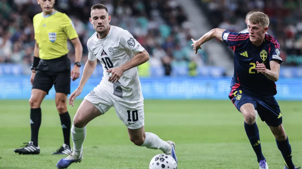 Timi Max Elšnik- 05.09.2025 - nogomet - prvi krog kvalifikacij za SP - Slovenija: Švedska//FOTO: Jaka Gasar