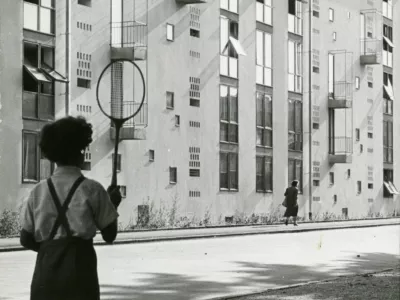 Stanko Kristl Stanovanjski blok, Prule, Ljubljana, foto: Janez Kališnik, zbirka MAO