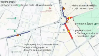 Spremembe veljajo do predvidoma petka, 26. septembra. Foto: Mestna občina Ljubljana