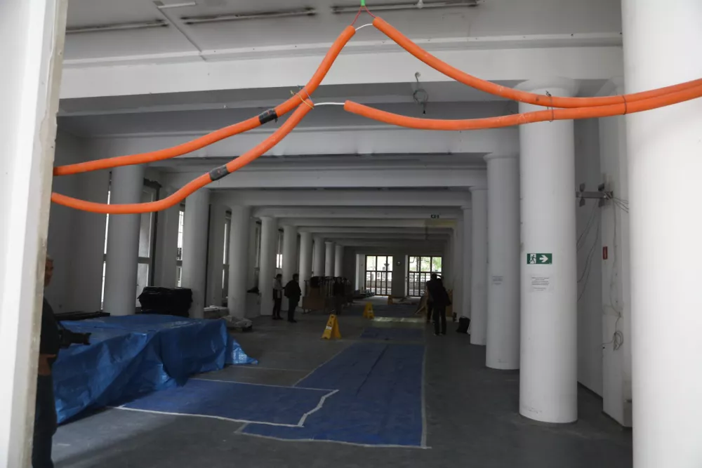 23.9.2025 NUK Čitalnica v NUK novinarska konferenca o prenovi čitalniškega prostora Foto luka cjuha