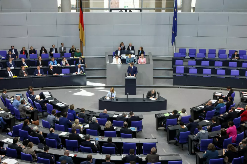 German Vice Chancellor and Finance Minister Lars Klingbeil addresses the 2026 budget debate of the German lower house of parliament, the Bundestag, in Berlin, Germany, September 23, 2025. REUTERS/Liesa Johannssen
