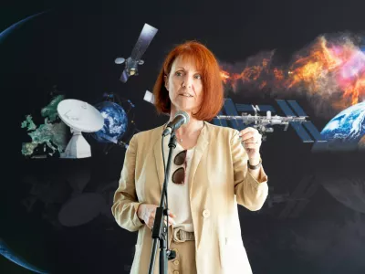 Njen pogled je vedno usmerjen v bodočnost in navzgor, v vesolje. / Foto: Fernando Aguilar/esa