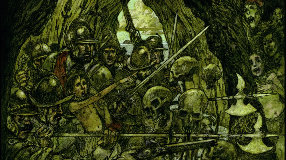 Vdor vojske v ljudožersko votlino / Foto: Arhiv