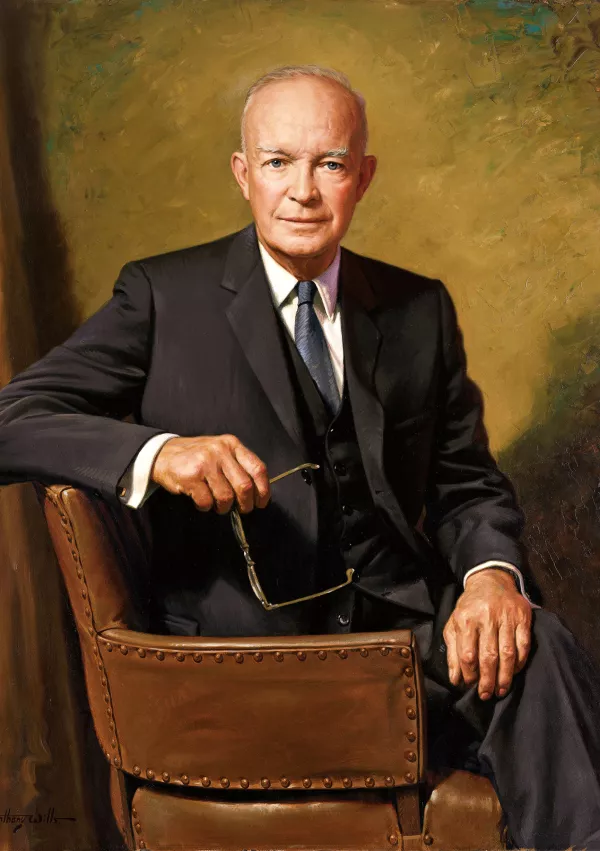 Uradni portret predsednika Dwighta D. Eisenhowerja / Foto: James Anthony Wills/wikipedia