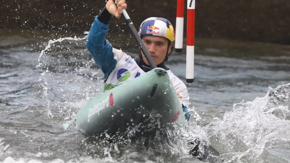 Žiga Lin Hočevar30.8.2025 - Svetovni pokal v slalomu na divjih vodah TacenFoto: Luka Cjuha