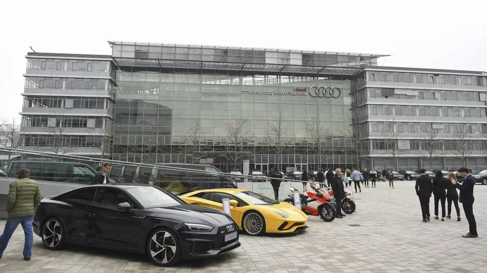 ﻿Audi cars are parked in front of the company's headquarters in Ingolstadt, Germany, March 15, 2017.   REUTERS/Lukas Barth