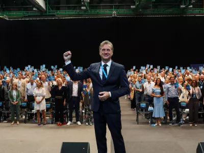 - Dr. Robert Golob, Predsednik stranke in Predsedni Vlade RS,- 19.09.2025. - 5. Kongres Gibanja Svoboda v Kopru.//FOTO: Bojan Velikonja