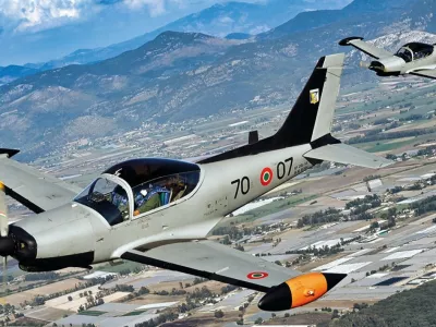 Trenažno letalo italijanskega letalstva T-260BFoto: Italijansko vojaško letalstvo / spletna stran