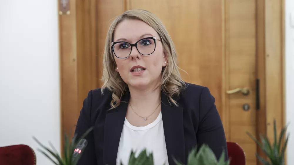 Mateja Čalušić, kandidatka za ministrico za kmetijstvo, gozdarstvo in prehrano - 10.01.2024 – Odbor DZ za kmetijstvo, gozdarstvo in prehrano - predstavitev kandidatke za ministrico za kmetijstvo, gozdarstvo in prehrano Mateje Čalušić //FOTO: Jaka Gasar