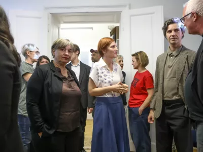 Nataša Sukić, Asta Vrečko, Luka Mesec11.05.2025 - Referendum o pokojninah kulturnikov - LevicaFoto: Luka Cjuha