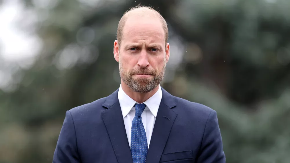 Britain's Prince William attends the launch of the Global Humanitarian Memorial, in London, Wednesday, Oct. 1, 2025. (Chris Jackson/Pool Photo via AP)